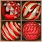 6''/150mm Large Christmas Ball Ornaments, 4Pcs Christmas Tree Decor, Shatterproof Hanging Decorations with Hooks, Red & Gold Baubles for Xmas Tree, Wedding, Holiday and Party Decor